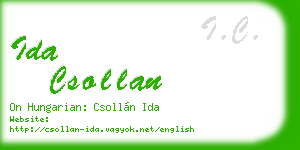 ida csollan business card