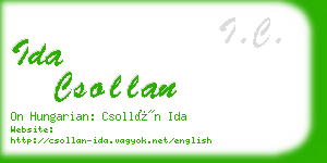 ida csollan business card